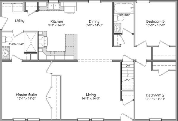 Liberty series dickenson 30' floor plan home features