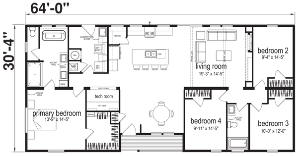 Vista villa floor plan home features