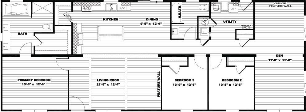 Farm 3 flex den floor plan home features