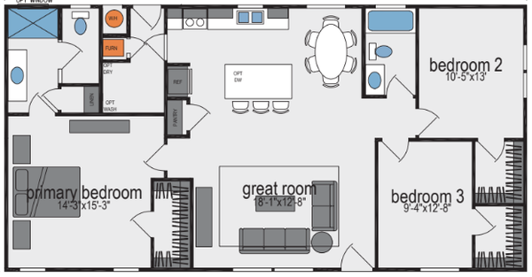 Skyliner-h200a floor plan and hero home features