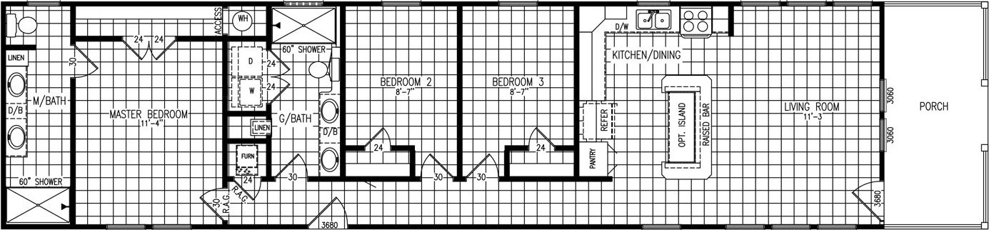 Crane j68ep8 floor plan home features