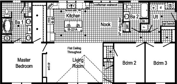 Astro elite ranch 3a2804-p floor plan home features