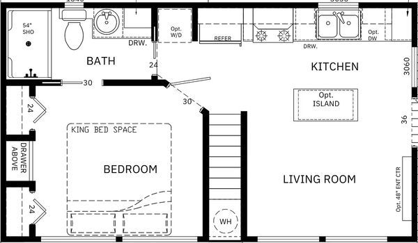 Tumbleweed floor plan home features