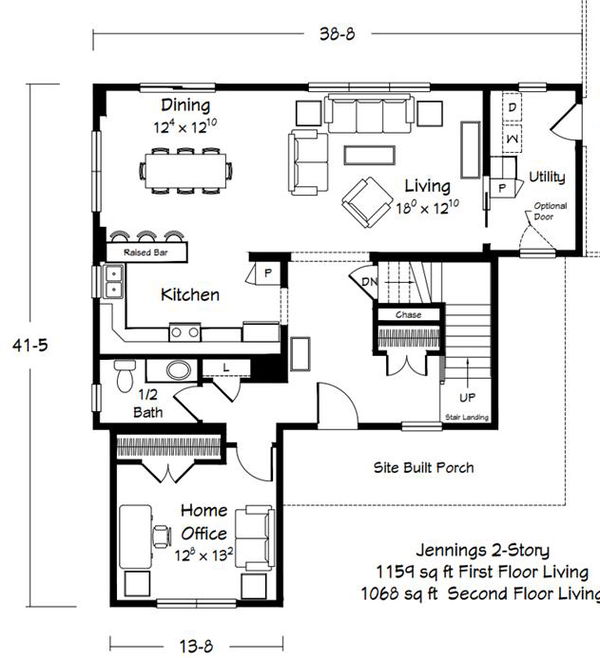 Jennings floor plan home features