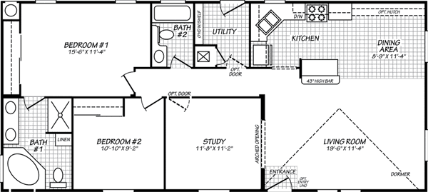 Vogue ii 24522f floor plan home features