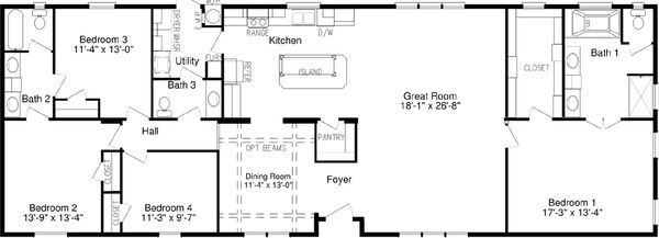 Solitaire 28784a floor plan home features