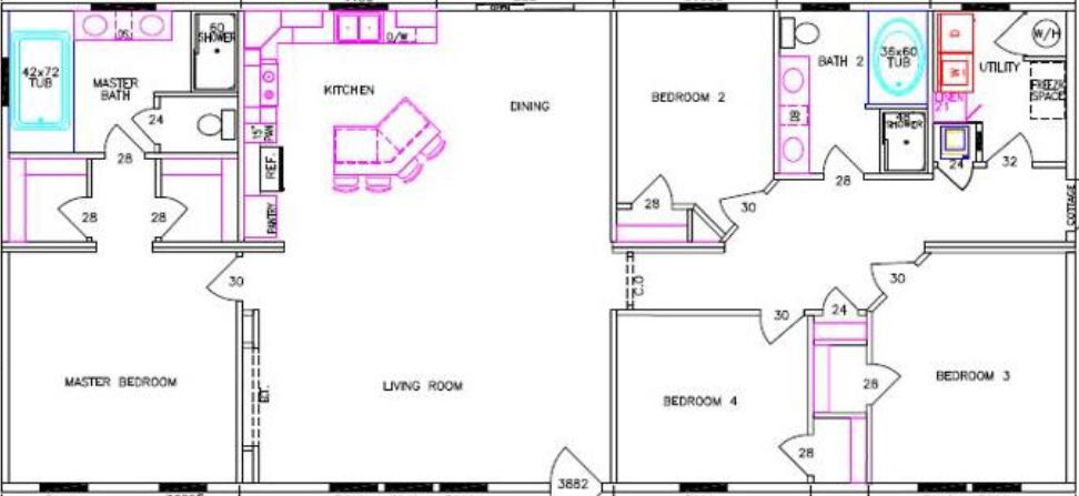 The grove floor plan home features