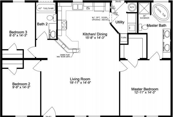 Jefferson plus floor plan home features