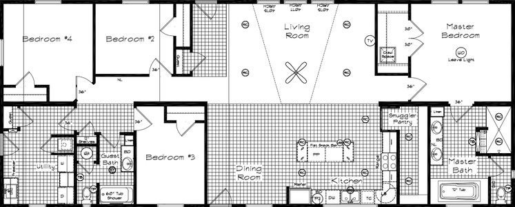 Pinehurst 2506 v2 floor plan home features