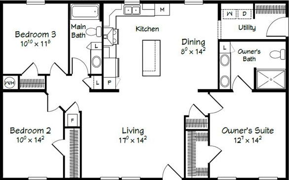 Evolution series fillmore model 3248 floor plan home features