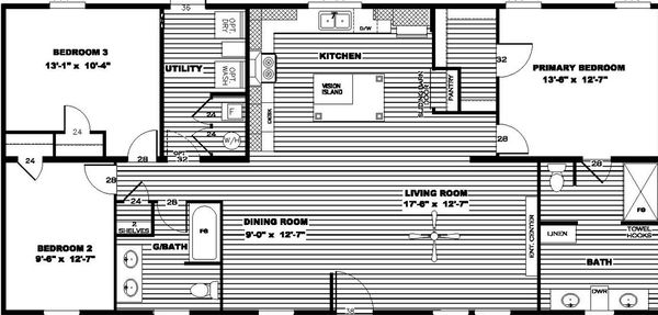 Breeze farmhouse floor plan home features