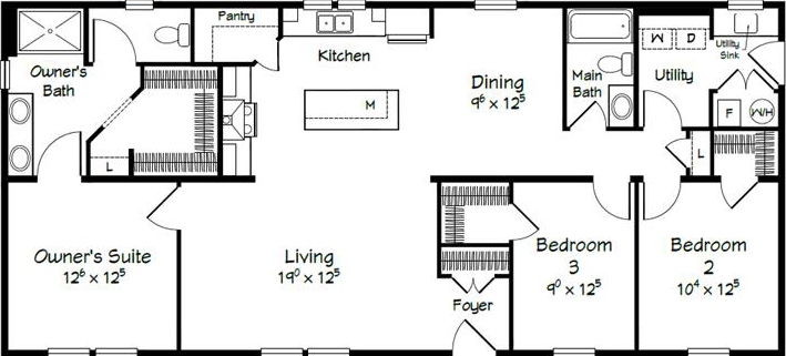 Evolution series chester model 2858 floor plan home features