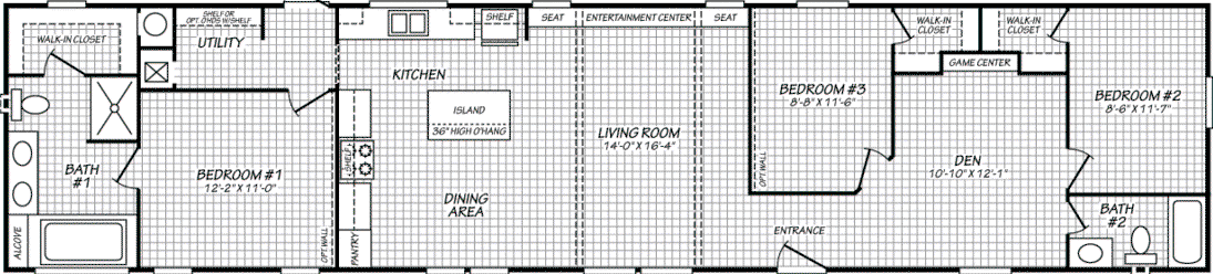 Pinnacle 18763p floor plan home features