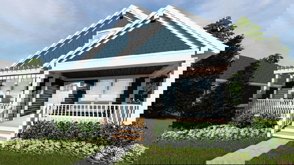 The laurel hero, elevation, and exterior home features