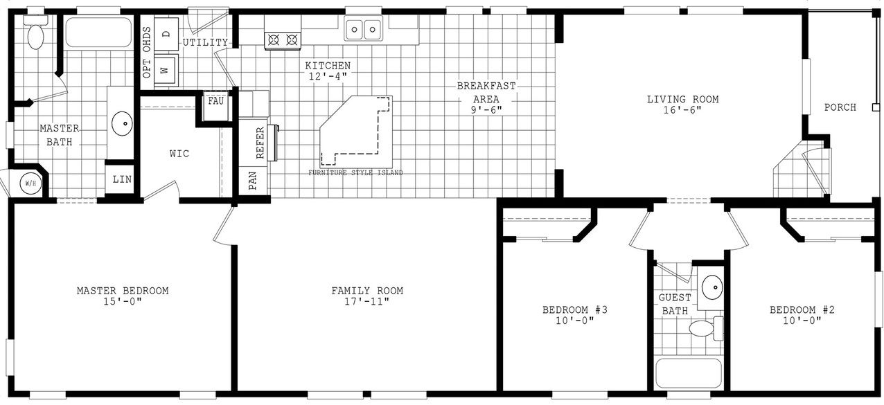 Durango Porch Homes 28603F Floor Plan