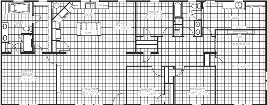 The murphy floor plan home features