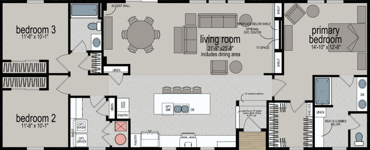 Crystal bay floor plan home features