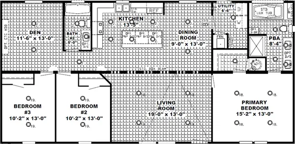 The morris floor plan home features
