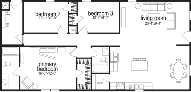 Redman 4405 floor plan home features