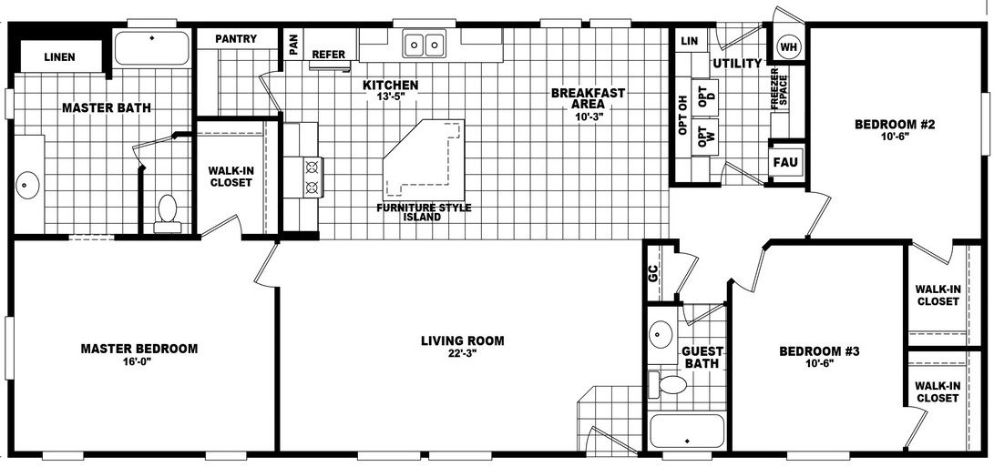 Mountain Ridge 28603A Floor Plan