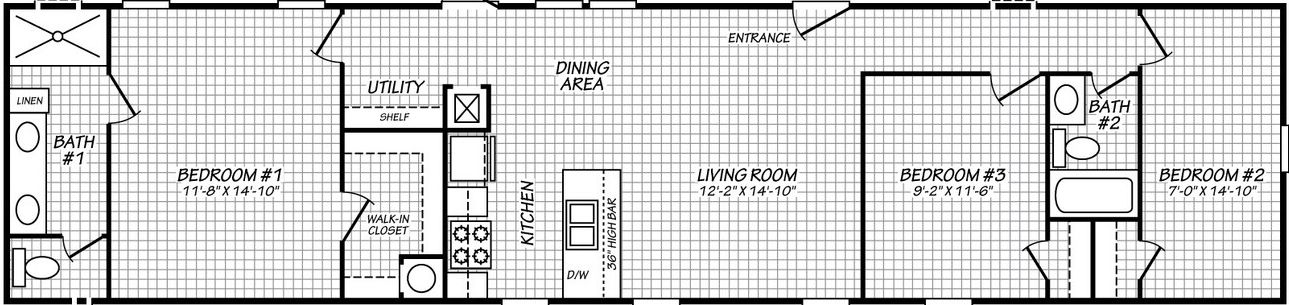 Landmark 16663d floor plan home features