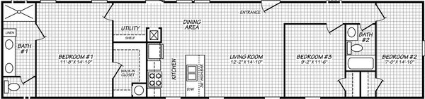 Landmark 16663d floor plan home features