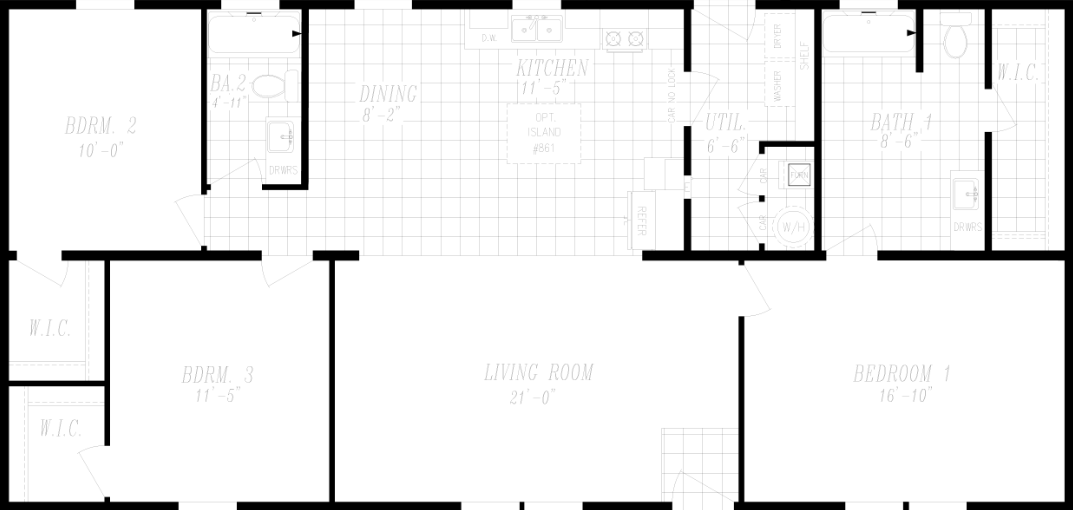 Columbia River Multi-Section 2032 Floor Plan