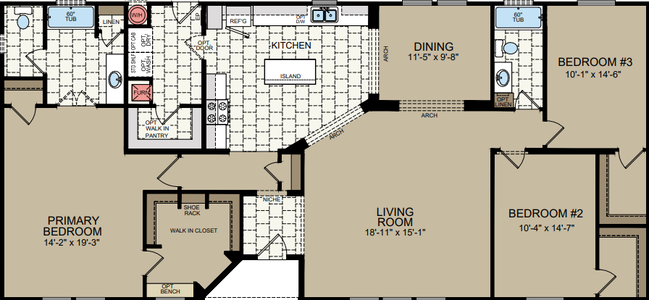 Af3266 floor plan home features