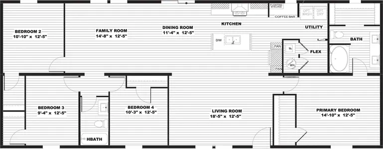Morocco floor plan home features