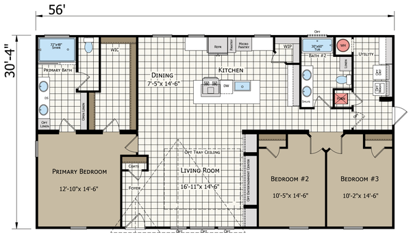 Innovation 3256h floor plan home features