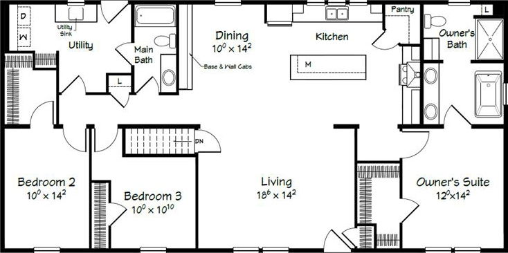 Evolution series taft model 3260b floor plan home features