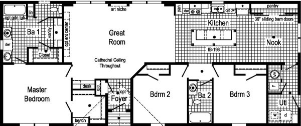 Astro creations ranch 3a2032-p floor plan home features