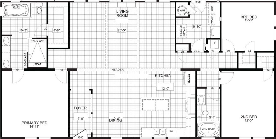 The sumner floor plan home features
