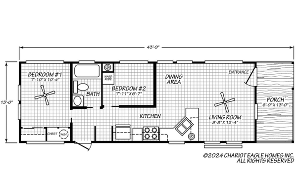 Wedge tiny home floor plan home features