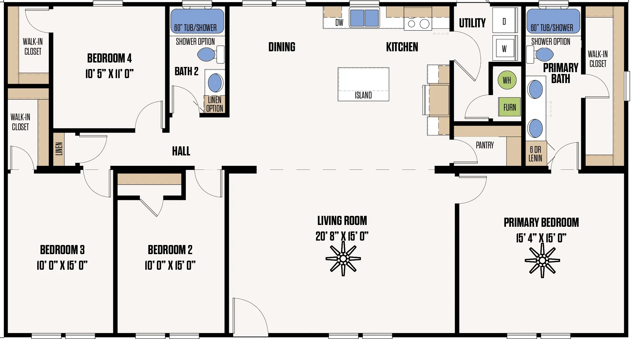 The loving floor plan home features