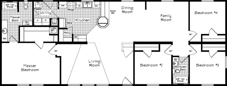 Pinehurst 2505 floor plan home features