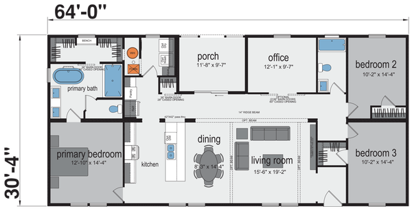 Paris floor plan home features