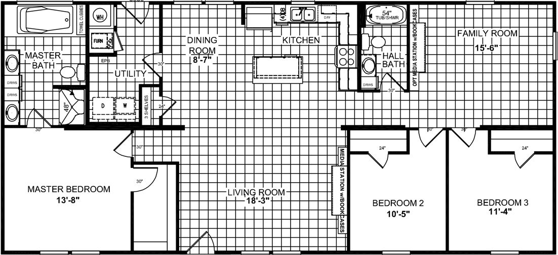 Hacienda p60s floor plan home features
