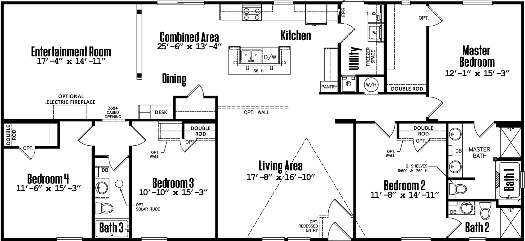 Doublewide 32×72-43a floor plan home features