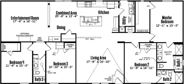 Doublewide 32×72-43a floor plan home features