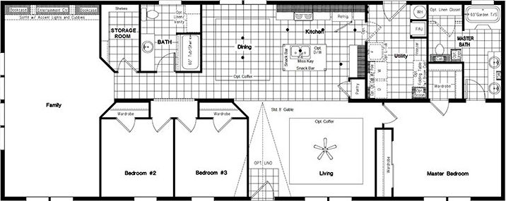 The eucalyptus floor plan home features