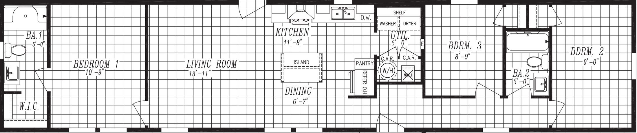 Walk the line floor plan home features