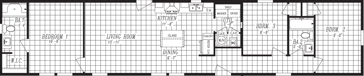 Walk the line floor plan home features