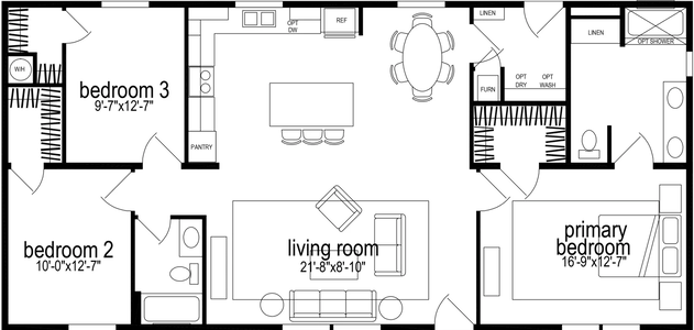 Hillcrest g821 floor plan home features