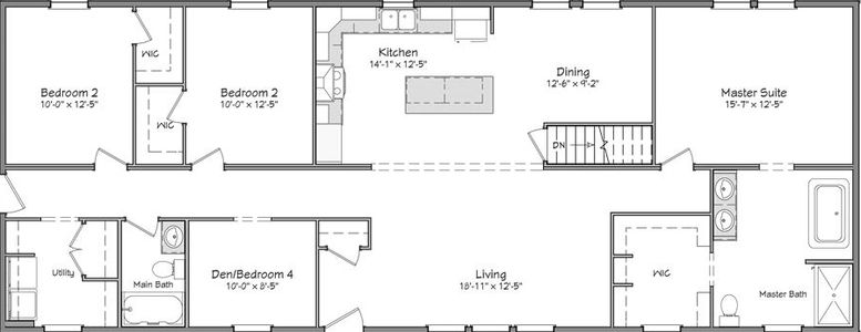 Liberty series mchenry 28' floor plan home features