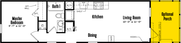 Tiny singlewide 12×44-11a-2 floor plan home features