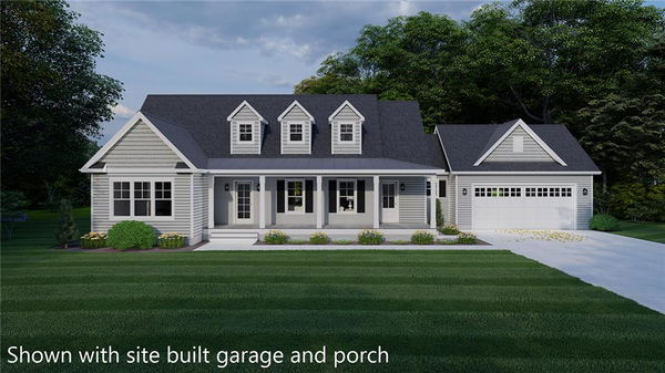 Merrimack hero, elevation, and exterior home features