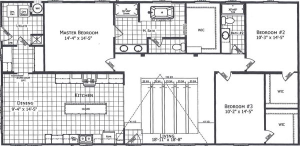 Farmhouse floor plan home features