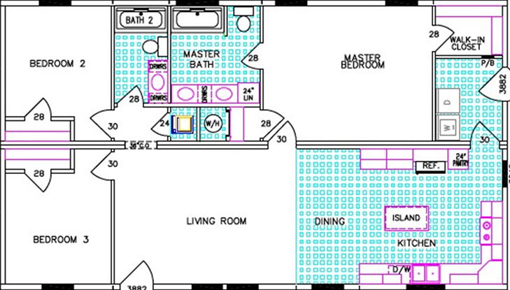 Warren floor plan home features