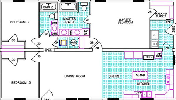 Warren floor plan home features